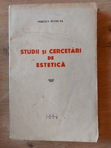 Studii si cercetari de estetica- Mircea Mancas