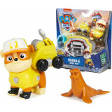 Figurina Paw Patrol Big Truck Hero Pups - Rubble, Spin Master