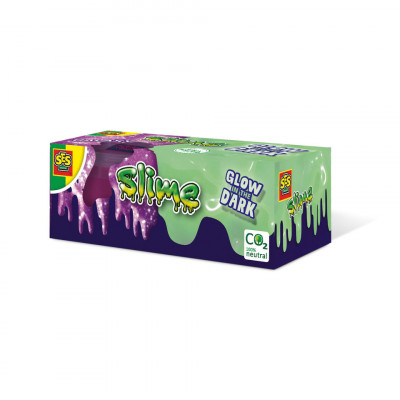 Slime colorat fluorescent cu sclipici pentru copii (2x120 gr.) foto