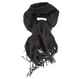 Esarfa neagra cu franjuri 180 x 70 cm