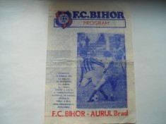Program F.C. Bihor - Aurul Brad, 1982