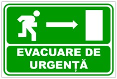 Indicator pentru evacuare de urgenta cu directia in dreapta foto