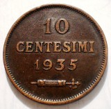 A.191 SAN MARINO 10 CENTESIMI 1935, Europa, Bronz