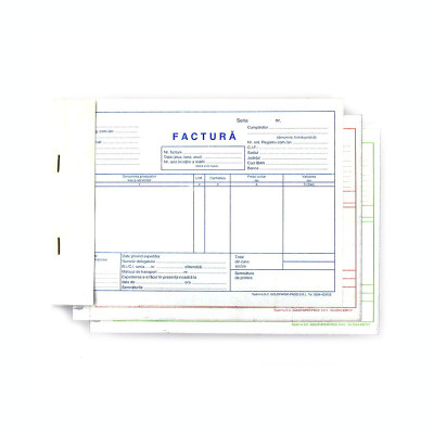 Facturi fara TVA, format A5, orientare vedere, 150 file, coperti carton duplex foto