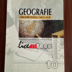 Geografie-manual pentru clasa a 10 - a, Grigore POSEA
