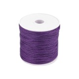 Snur din bumbac cerat Crisalida, diametru 1 mm, lungime 20 m, Violet