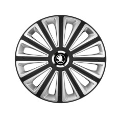 Set 4 Capace Roti pentru Skoda Nou Alb-Negru, model Trend Mix, R15, SKODA
