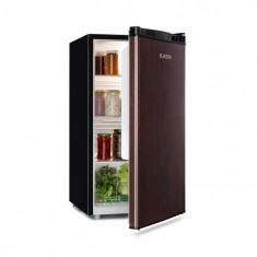Klarstein Feldberg, frigider, A+, 90L, MirageCool Concept, aspect din lemn, negru foto