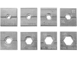 YATO Set 8 matrite interschimbabile, 10-120 mm2 pentru presa hidraulica manuala YT-22860