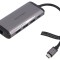 Hub USB 3.0 cu 9 porturi, gri
