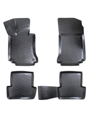 Set covorase auto din cauciuc tip tavita Mercedes C Class W204 2007-2014 foto