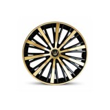 Set 4 capace roti Evo culoare negru auriu 15 inch Cod: WM1-1GL-15 Automotive TrustedCars