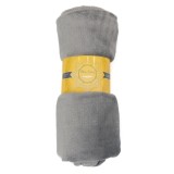 Patura Ella Home, calduroasa si moale, Poliester, Gri, 170x130cm