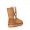 Cizme Piele Tip UGG Bailey Camel Scurte Bling