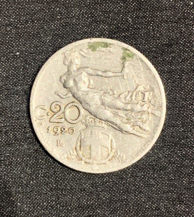 Moneda 20 centesimi 1920
