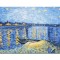 Tablou celebru pictat manual, Noapte instelata peste Ron, 120x60cm ulei pe panza, reproducere Vincent van Gogh