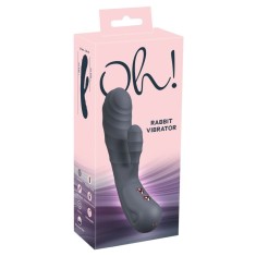 Vibrator iepure cu caneluri stimulatoare Oh! Rabbit Vibrator 2 x 10 moduri de