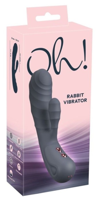 Vibrator iepure cu caneluri stimulatoare Oh! Rabbit Vibrator 2 x 10 moduri de