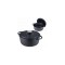 Oala din fonta 2.4 litri, 22cm cratita cu capac, negru, KingHoff