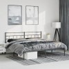VidaXL Cadru de pat metalic cu tăblie, negru, 183x213 cm 355664
