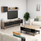 Cumpara ieftin Set Comoda TV si Masuta de Cafea Living SumerG5030 Oak-Marble