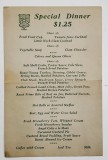 MENIU , SPECIAL DINNER , RESTAURANTUL ATLANTIC CITY , NEW - YORK , 1933