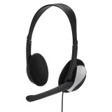 Casti cu microfon Hama Essential HS 200, Negru