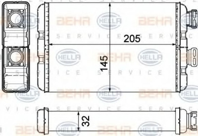 Radiator incalzire interior BMW Seria 3 Cabriolet (E46) (2000 - 2007) HELLA 8FH 351 311-321 foto