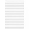 Jaluzea tip zebra alb lățime țesătură 105,9 cm poliester