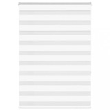 VidaXL Jaluzea tip zebra alb lățime țesătură 105,9 cm poliester