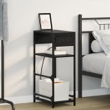 vidaXL Dulap de noapte Stejar negru 40 x 27 x 76 cm Lemn compozit