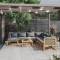 Gossi set mobilier gradina cu perne, 9 piese, lemn masiv de acacia