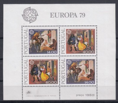 Portugalia - EUROPA 1979 - BL - MNH foto