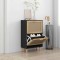 vidaXL Pantofar, negru, 52x25x80 cm, lemn prelucrat și ratan natural 345646