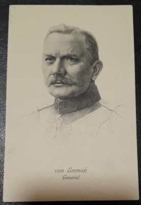 Carte postala, necirculata, Generalul Otto Von Emmich, inceput de secol XX foto