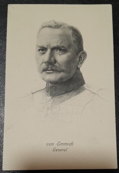 Carte postala, necirculata, Generalul Otto Von Emmich, inceput de secol XX