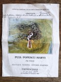 Pliant expozitie pictura Puia Popescu Marvi cu dedicatie si autograf / CD1P