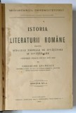 ISTORIA LITERATURII ROMANE PENTRU SCOALELE NORMALE DE INVATATORI SI INVATATOARE de GHEORGHE ADAMESCU , 1924