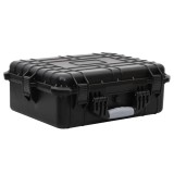 Bagaj de zbor portabil vidaXL, 52x40x19 cm, PP, Negru, Valiza calatorie, Protectie rezistenta, Portabil, Spuma, Durabil
