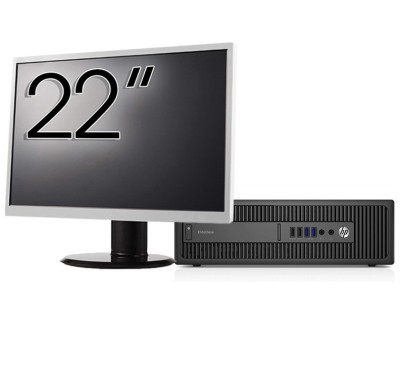 Pachet Second Hand Calculator HP ProDesk 600 G2 SFF, Intel Core i7-6700 3.40GHz, 8GB DDR4, 256GB SSD + Monitor 22 Inch NewTechnology Media foto