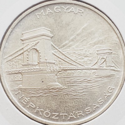 543 Ungaria 20 Forint 1956 10th Anniversary of Forint km 553 argint foto