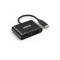 HUB USB Type C - 1x HDMI + 1x VGA Choetech M17 negru