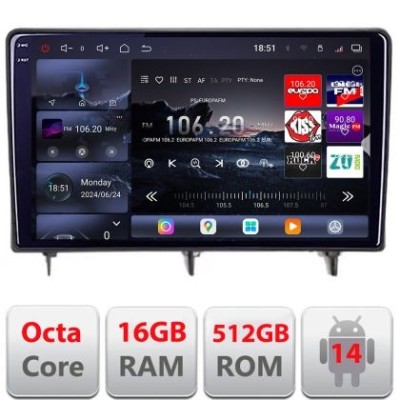 Navigatie Honda Civic 2022- Qled 2K Octa Core 16+512 LTE 4G DSP Wifi 5Ghz android auto carplay radio gps internet kit-civic2022+EDT-E810-2K CarStore T foto