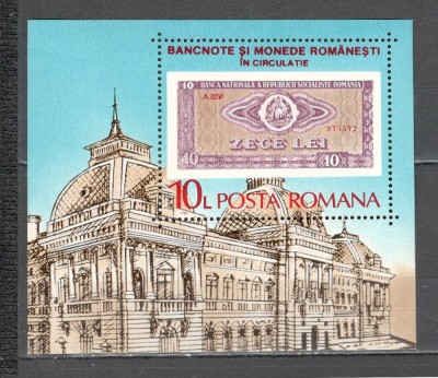 Romania.1987 Bancnote si monede-Bl. ZR.802 foto