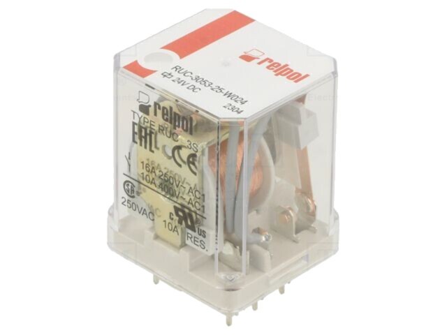 Releu electromagnetic 3PST-NO 24VDC 16A/250VAC PCB RELPOL