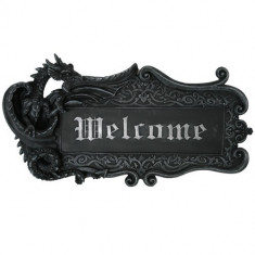 Decoratiune perete dragon gotic Bine ai venit foto