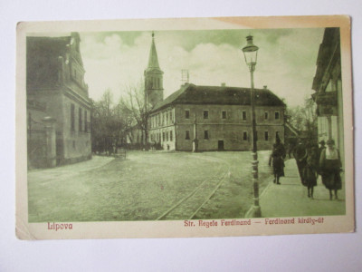 Rară! Lipova/Arad-Strada Regele Ferdinand,carte postala necirculata 1925 foto