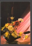 CPIB 24521 CARTE POSTAL - FELICITARE, VAZA CU FLORI,SCRISA SI NECIRCULATA