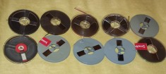 pt. magnetofon - 10 role cu banda diametrul la rola 15 cm