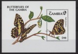 GAMBIA 1991 FAUNA INSECTE FLUTURI, Nestampilat